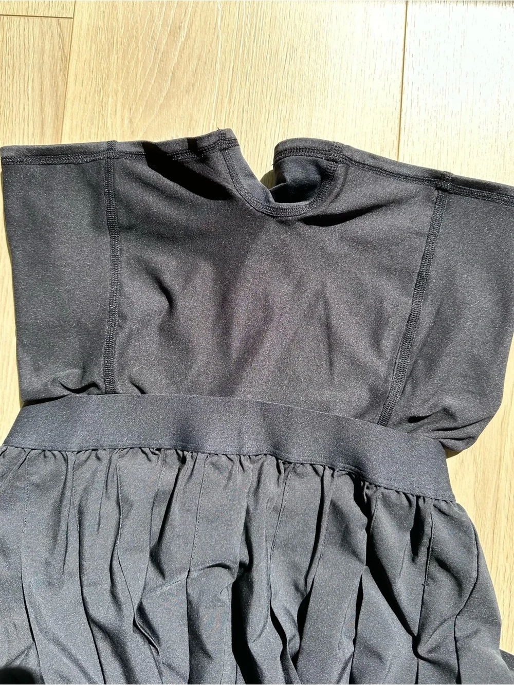ALO Yoga Black Pleated Athletic Tennis Skirt
